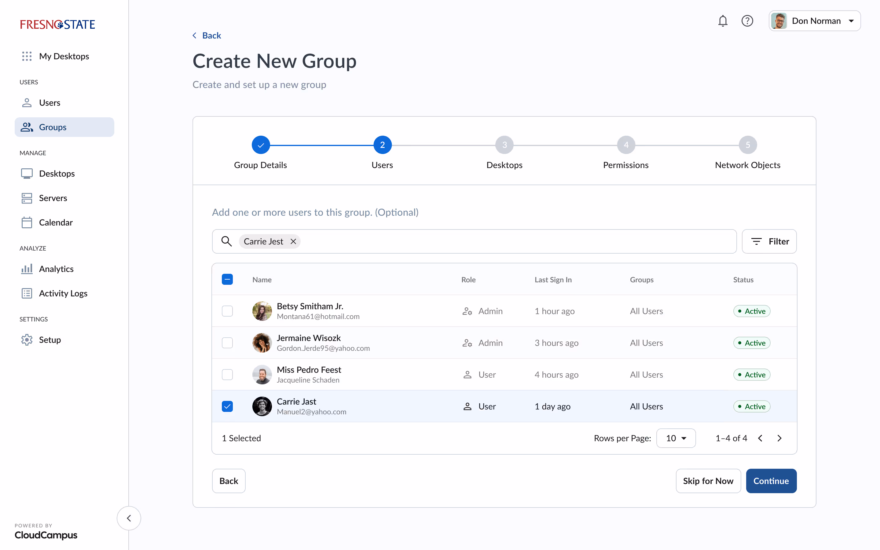 Tru platform user guidance user interface